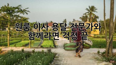 원룸 이사, 용달 전문가와 함께라면 걱정 끝!